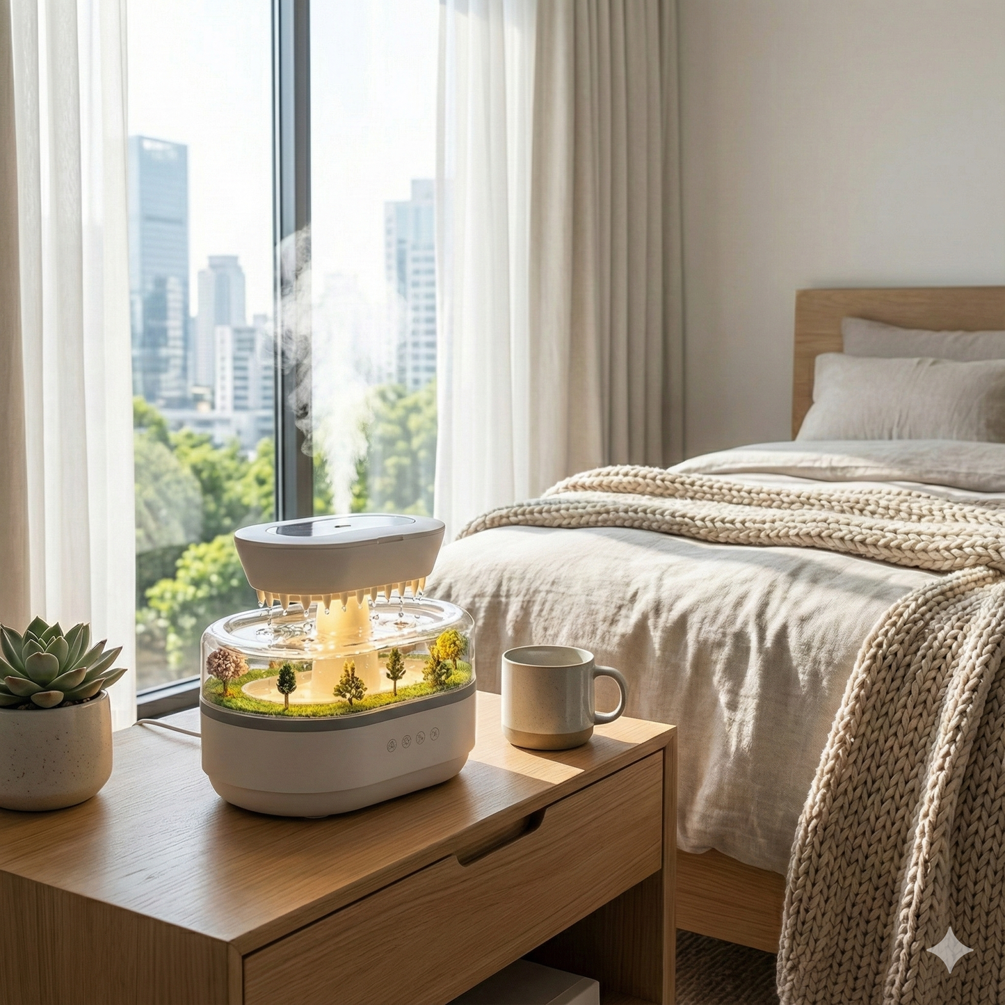 ZenRain Cloud: Raining Night Light & Diffuser