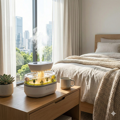 ZenRain Cloud: Raining Night Light & Diffuser