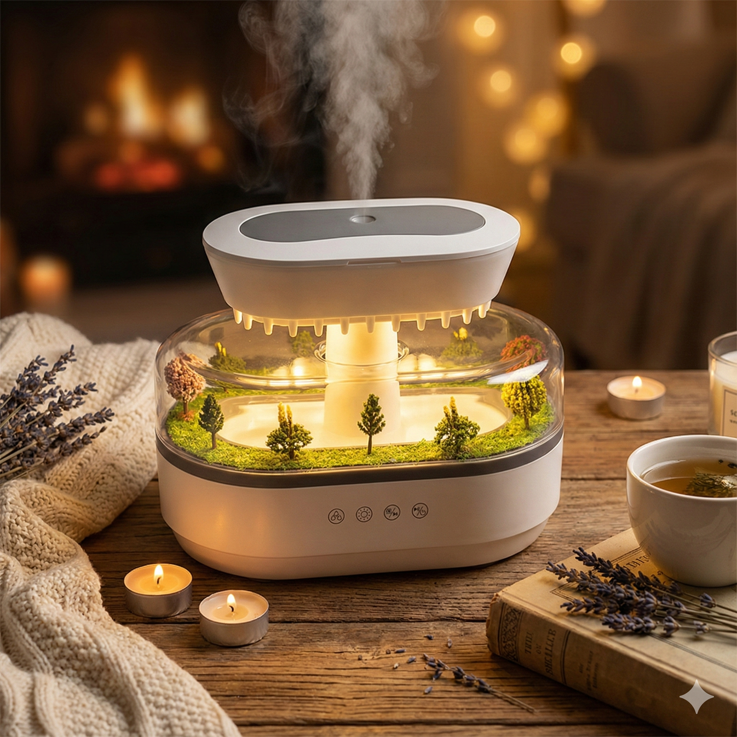 ZenRain Cloud: Raining Night Light & Diffuser